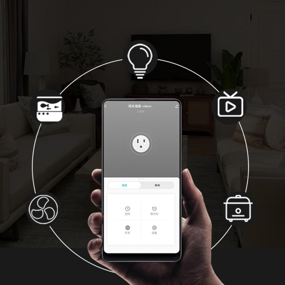 Мини умная WiFi розетка с удаленным голосовым управлением 110-240В 10А вилка США розетка для умного дома статистика электропотребления защита от перегрузки