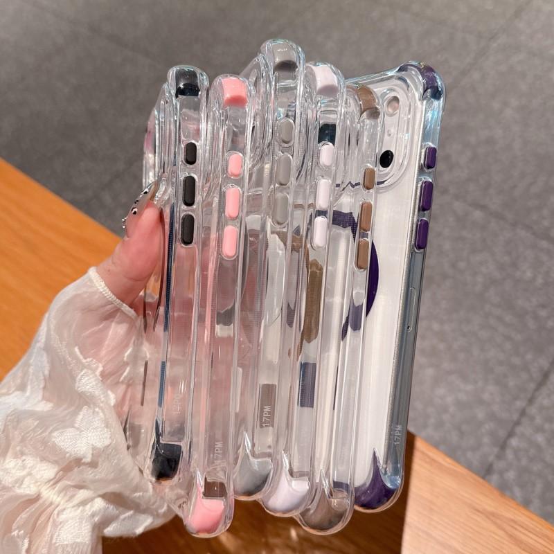 Luxury Shockproof Bumper Armor Case for iPhone 17 Air 16 15 14 Plus 13 12 Pro Max For Magsafe Manetic Clear Soft Silicone Cover