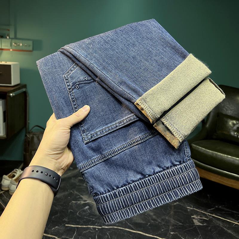 Новые зауженные джинсы мужские стрейч зауженные брюки свободные брюки харлен девятиточечные брюки