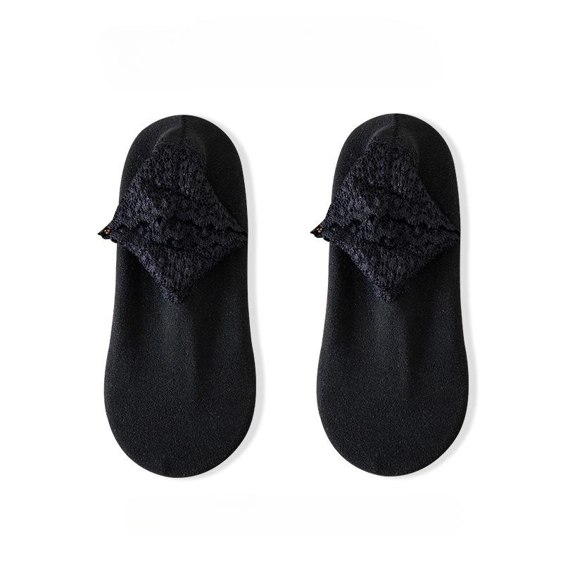 Женские осенне-зимние утолщенные теплые флисовые носки, кружевные носки до щиколотки, нескользящие носки-тахо