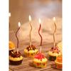 6/pcs10/20setBirthday Candles Spiral Cake Candles  Long Thin Cake Candles For Wedding Party And Cake Decoration