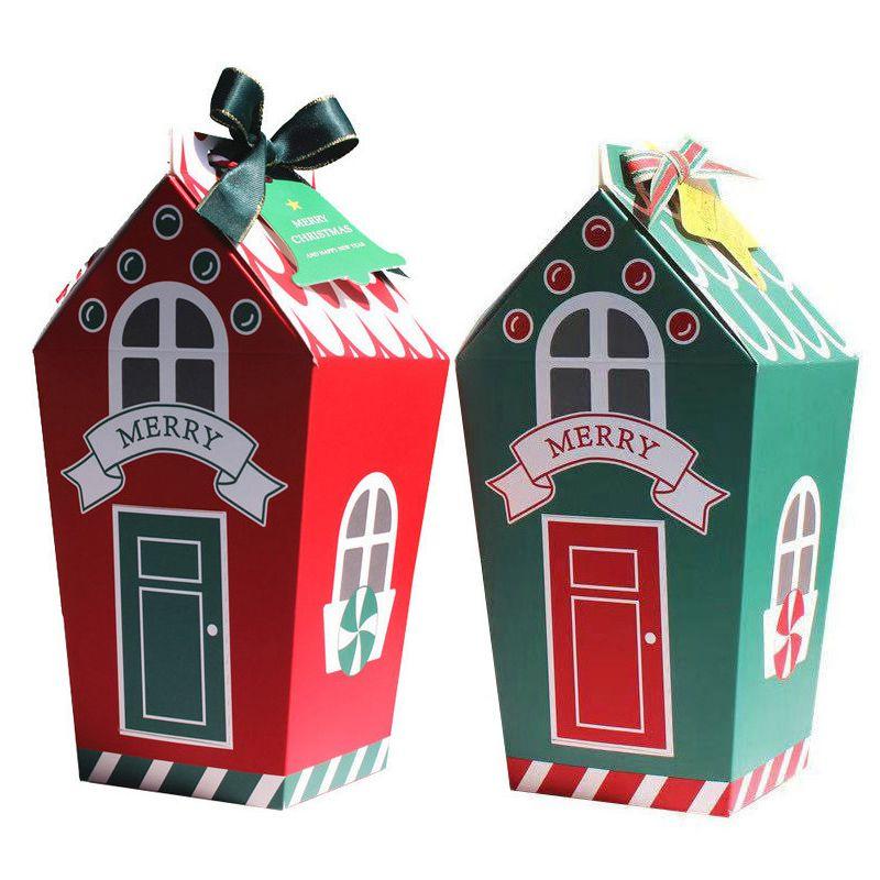 Восхитительные подарочные бумажные коробки для рождественской вечеринки в 5/10 шт. Идеально подходят для сладких угощений