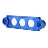 Universal 14cm Aluminum Alloy Battery Tie Down Fasten Bar Bracket 3 Holes (Blue)