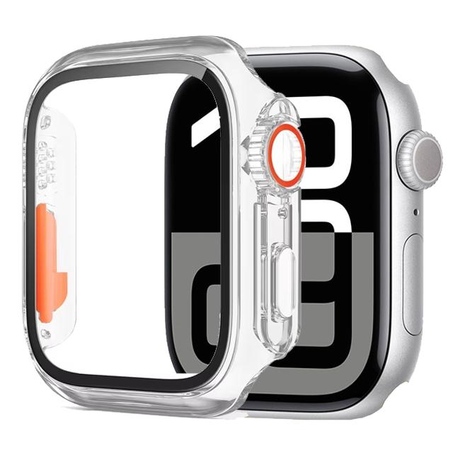 Стекло+Чехол для Apple Watch 11 10 46мм 42мм 9 8 7 45мм 41мм Защита экрана Сменная Ultra 3/2/1 Бампер Чехол iWatch 6 5 4 SE 44мм