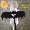 Pet Bat Wings Costume with Leash for Dogs, Cats, and Rabbits