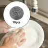 10 Pieces Steel Wool Scrubbers,Cleaning Ball Heavy Duty Household Metal Scouring Pads for Oven