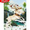 Полная квадратная круглая алмазная живопись Олень Алмазная вышивка крестиком мозаика с изображением животных Рождественские украшения для дома