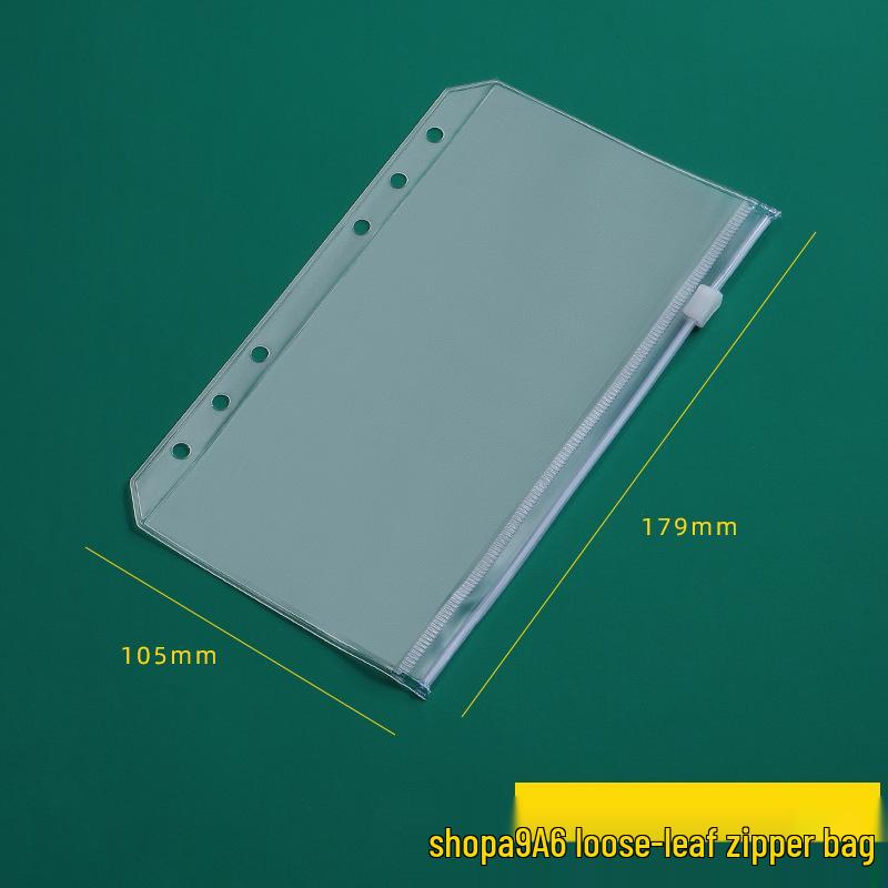 Прозрачные ПВХ пакеты-файлы разных размеров на кольцах с молнией: A6/A5 Хранилище документов и A7 Визитница, 6-кольцевой дизайн.