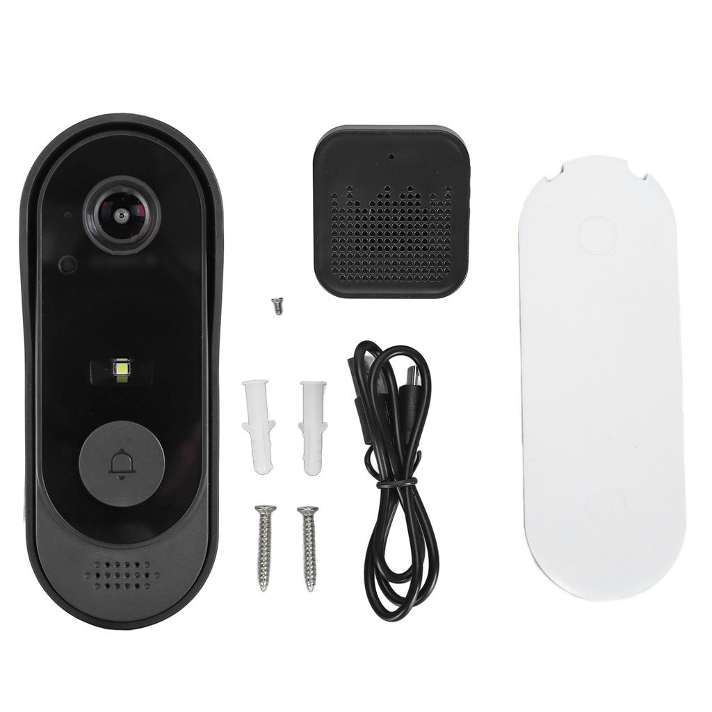 Video Doorbell Camera Wireless IP67 Waterproof WiFi Night Vision 2 Way Talk Wide Angle Lens for