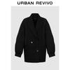 UR2025 Женский ретро пуховый блейзер двубортный