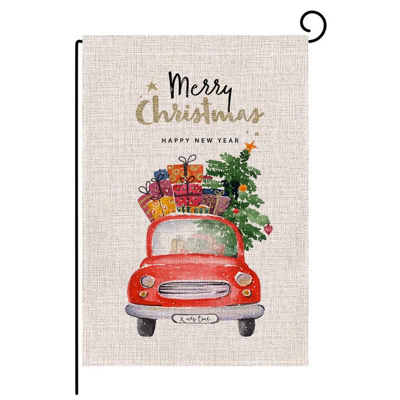 New Double-Sided Christmas Watercolor Garden Flag: Festive Design for Holiday Atmosphere