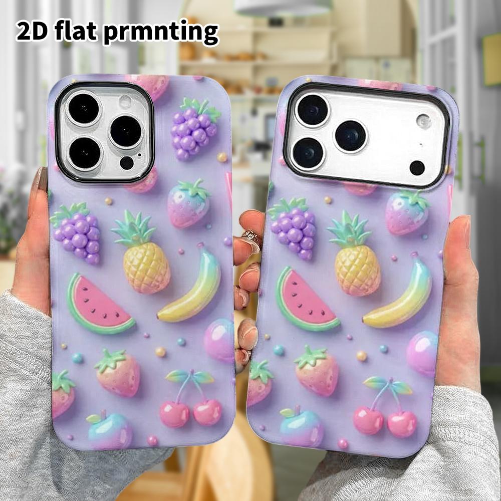 Phone Case: 2D flat Samsung Galaxy A34 A35 M05 M06 S20 S22 S21 FE Plus 5G protective case, gradient fruits, perfect Christmas and Halloween holiday gi