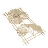 Golden Metal Ginkgo Leaf Decoration Modern Minimalist 3D Wall Sculpture for Bedroom Living Room