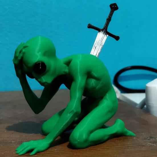 Yousheng 3D-печатная фигурка инопланетянина, игрушка, реалистичная шарнирная модель инопланетянина, антистрессовая фигурка-непоседа, динамичная поза, модель инопланетянина