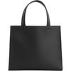 Small Tote Bag with Hidden IC Card Pocket On the Mini Tote Pass Black Bottom, Bag, Handbag, Leather, Simple, Case, Compact, Lightweight, Bag,