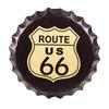 Metal Bottle Caps Wall Sign Plates - 14X14 Inches – Route US 66 Black | Metal Wall Hanging Bottle Cap for Home, Farmhouse, Bar & Cafe Decoration