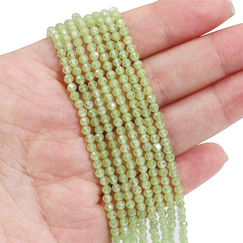 120 шт. Натуральные многоцветные цирконы огранки круглые бусины для изготовления ювелирных изделий своими руками, браслетов, серег