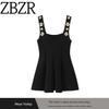 Za Autumn New Arrivals Women's Clothing Zr European and American Style Fashionable Versatile Elastic Short Skirt Hem Top 5584216