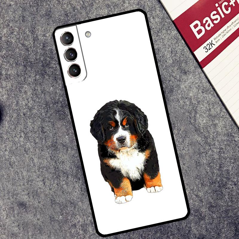 Bernese Mountain Dog Case For Samsung Galaxy S24 Ultra S23 Ultra S22 S21 S20 FE S8 S9 S10 Plus Note 10 20 Cover