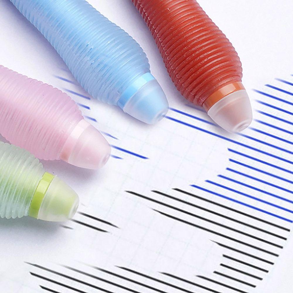 4PCS/Set 0.5mm Blue/Black Ink Erasable Pen Press Type Ballpoint Pen Creative Gel Pen  Student