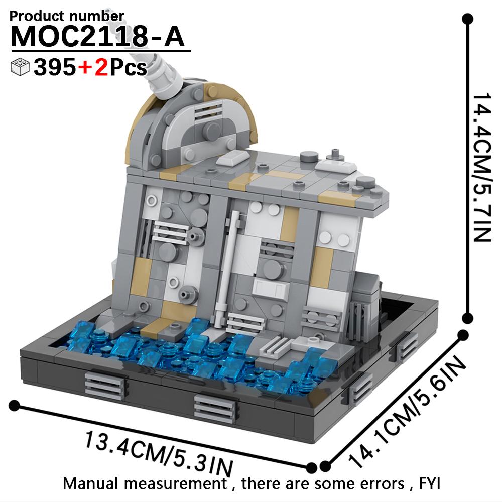 MOOXI Серия «Космические войны» Сценарная модель MOC Кирпич DIY Диорама Взрослые Детские Игрушки Набор строительных блоков Монтессори Подарки Украшение
