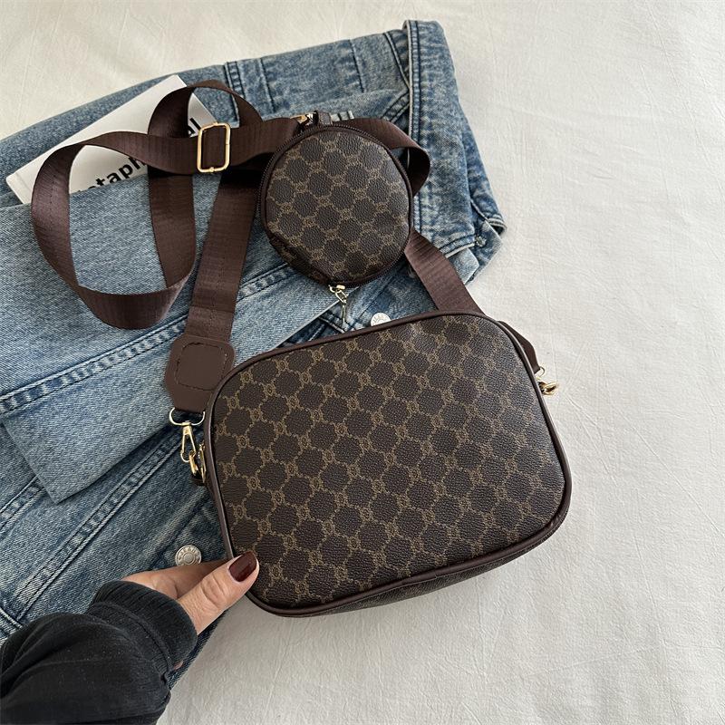 Новая летняя ретро модная простая и высокоценная нишевая дизайнерская пресбиопия одноплечная сумка кроссбоди сумка-мать и ребенок маленькая квадратная сумка