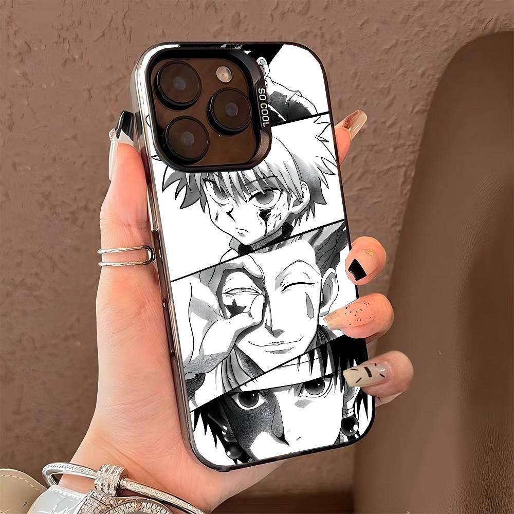 Чехол для телефона H-Hunter-Hunter Killua для iPhone 17 17Air 16 15 14 13 12 11 Pro Max Plus Цветной Серебристый