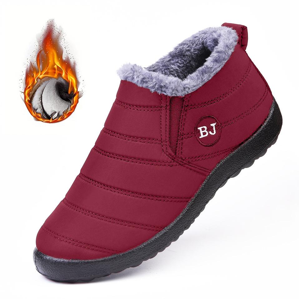 Warm Winter Boots WaterResistant Easy SlipOn Cushioned Sole Fuzzy Minimal Heel Rounded Toe Cozy Lining Insulated Comfy Ideal for Chilly Climates