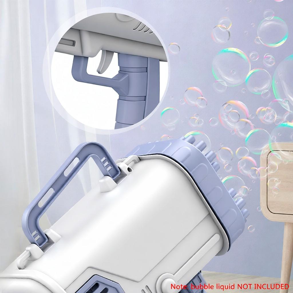 Gatling Bubble Machine 2 in 1 Bubble& Handheld Fan 64 Holes Automatic Bubble Machine Bubble Blower for Kids Toddlers Parties Weddings