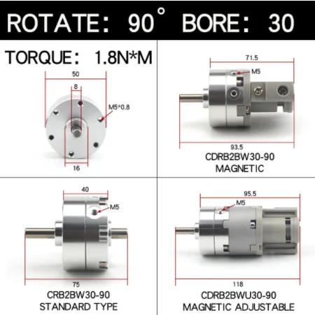 SMC Type Vane Rotary Swing Cylinder CRB2BW CRB2BW10-90S CRB2BW15-180S CRB2BW20-270S CRB2BW30-90S CRB2BW40-180S CRB2BW30-180S