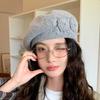 Осенне-зимняя шапка Женственность Милая Шапочка Цветок Кролик Бархатный Вязаный Берет, Зимние шапки для женщин, Шапки-бини для женщин, Зимние шапки для женщин