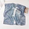 100% Pure Silk Scarf Women Neck Hair Band Foulard Square Silk Neckerchief Scarf Bandana 67x67cm