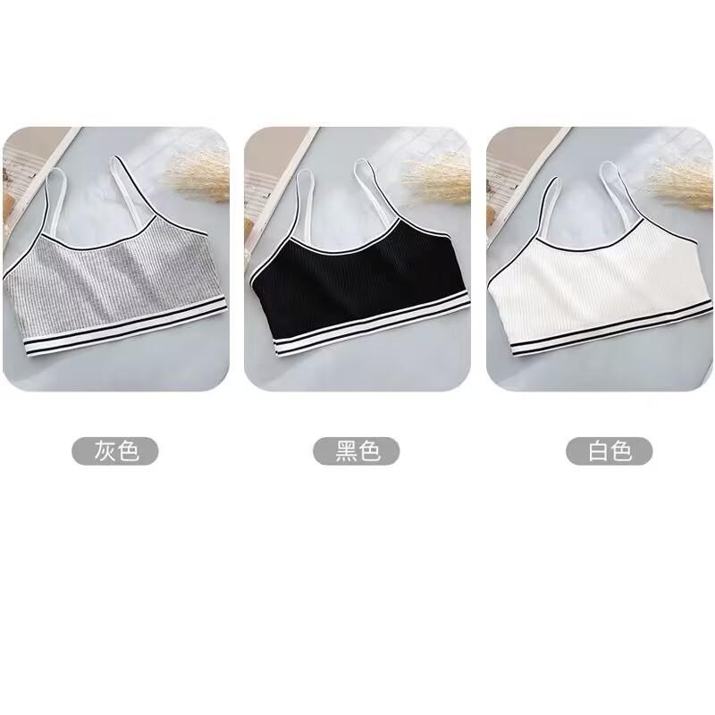 3 шт. Детский бесшовный бюстгальтер для ухода за грудью для девочек 8-16 лет, хлопковые трусики-хипстеры для девочек-подростков, детский спортивный топ