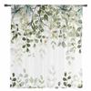 Abstract Sage Green Leaves Branches Sheer Curtains for Living Room Decoration Window Curtain Kitchen Tulle Voile Organza Drapes