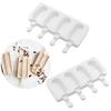 hot! 4-Hole Silicone Ice Cream Maker Mold Popsicle Lolly Mould Ice Cube Tray Pan DIY Kitchen Tool