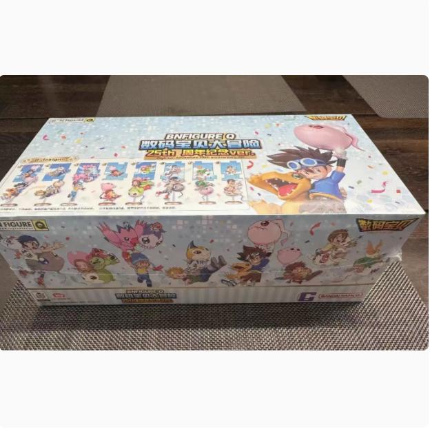 BN Фигурка Q Digimon Adventure 25-й Юбилейная Версия Серия Сюрприз-бокс Памятные Игрушки для Украшения Рабочего Стола из Детства Mystery Box Подарки