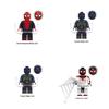 G0120 Superhero Building Blocks Spider-man Great Responsibility Suit In Red Cape