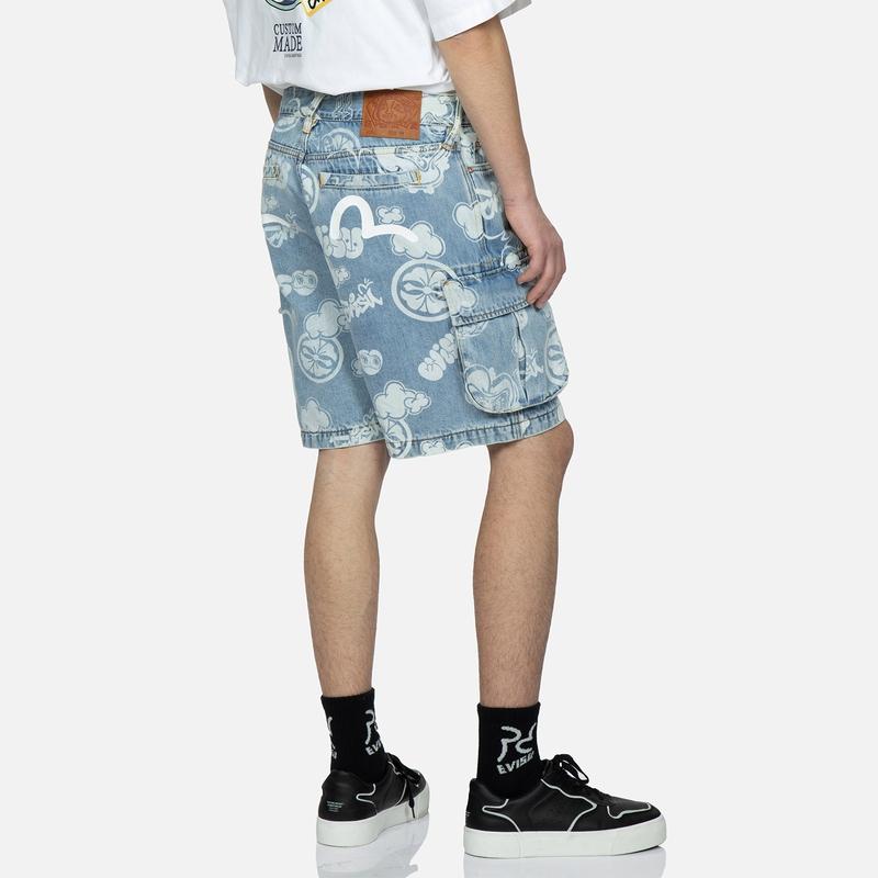 EVISU Denim Shorts Men's Denim Blue 2ESHTM3DS129FFCT