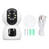 Dual Lens Indoor Camera 1080P Wireless WiFi Security Camera Color Night Vision Motion Tracking 2