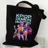KPOP Demon Hunter Group Printed Canvas Bag Spot Women's Daily Handbag Shopping Bag