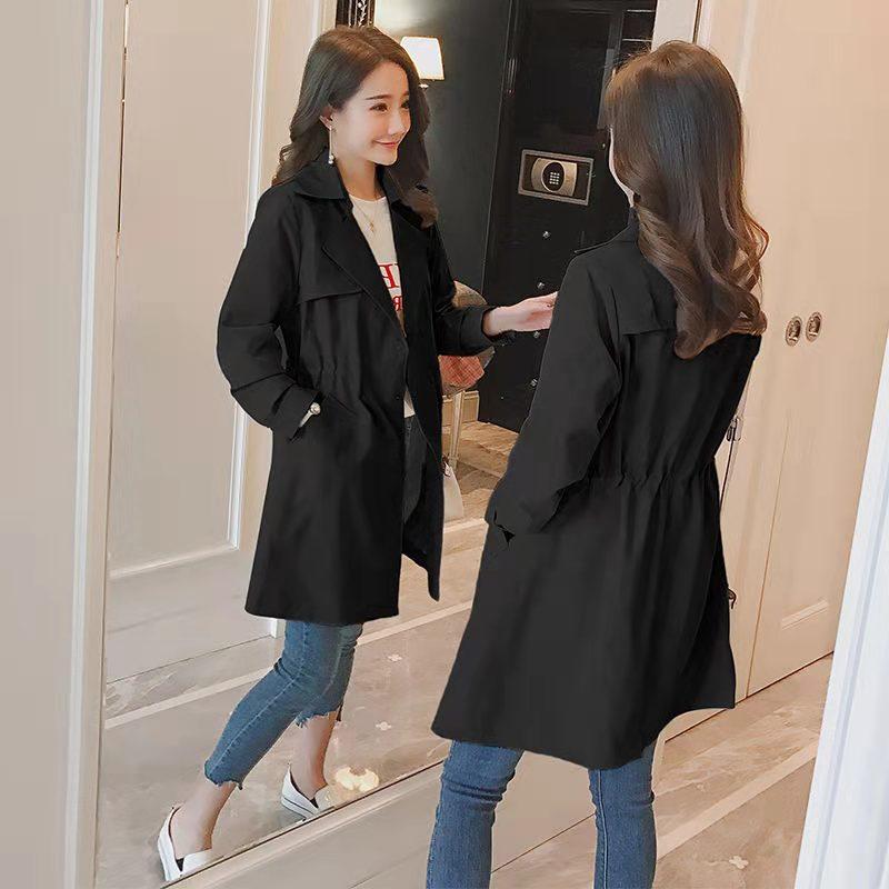 Women's Coat Spring and Autumn Trench Coat Women's Medium and Long Small Light Coat Spring Outer Wear