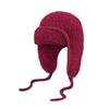 Thickened Winter Plush Hat Warm Lei Feng Hat Fashion Woolen Crochet Bonnet  Women