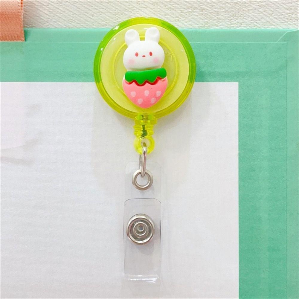 Students Cartoon Nurse Doctor ID Card Clips Badge Holder Name Card Holder Retractable Badge Reel