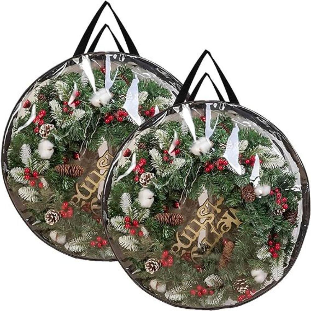 Clear Xmas Wreath Storage Containers Plastic Wreath Storage Bags Christmas Wreath Storage Box Bag