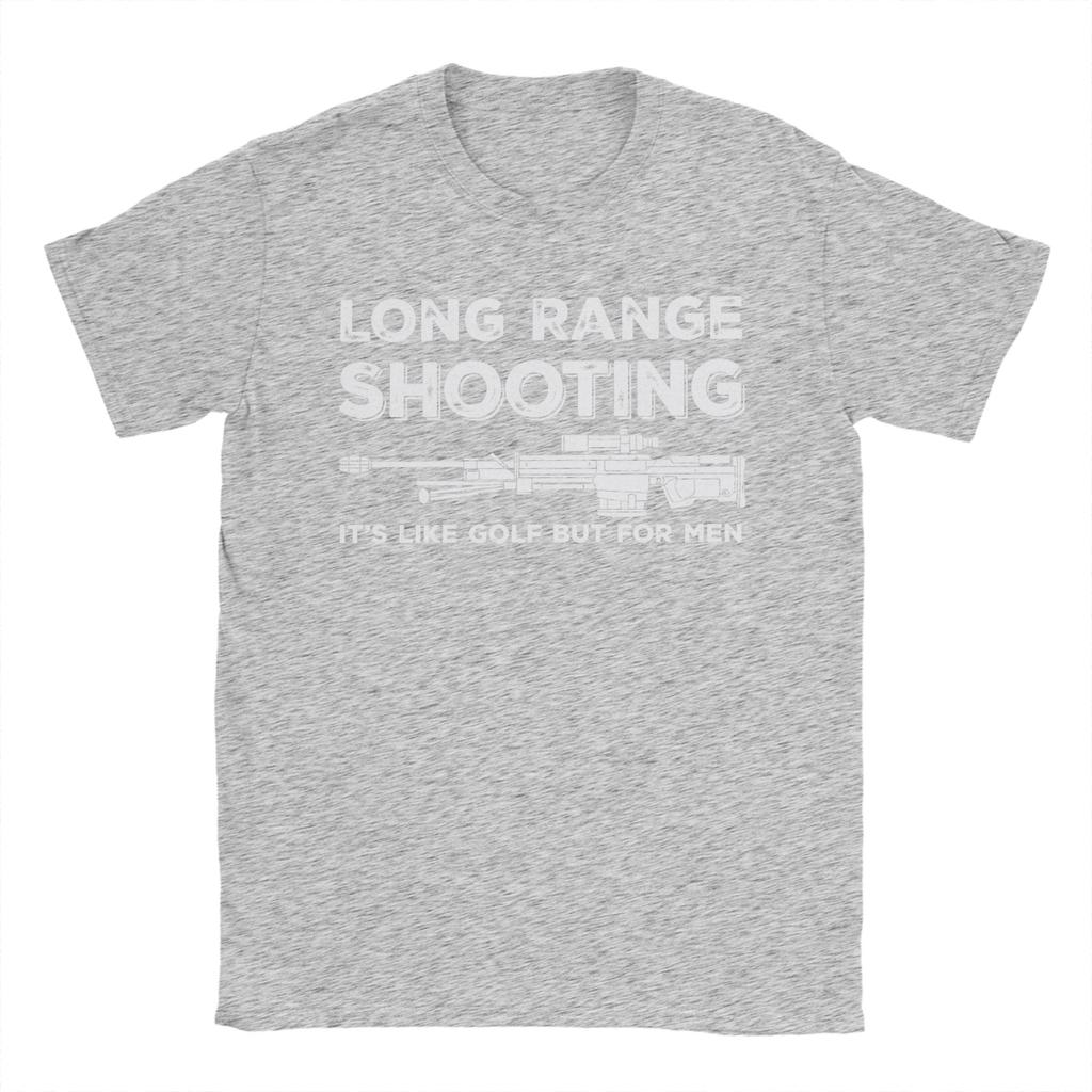 Long Range shooting it's like golf but for Unisex T Shirt Unisex's Pure Cotton Funny T-Shirt Round Collar Tee Shirt Short Sleeve Tops