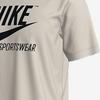 Nike Сплошной цвет с круглым вырезом и логотипом, винтажная футболка, мужские топы, серо-белый BV0627-072