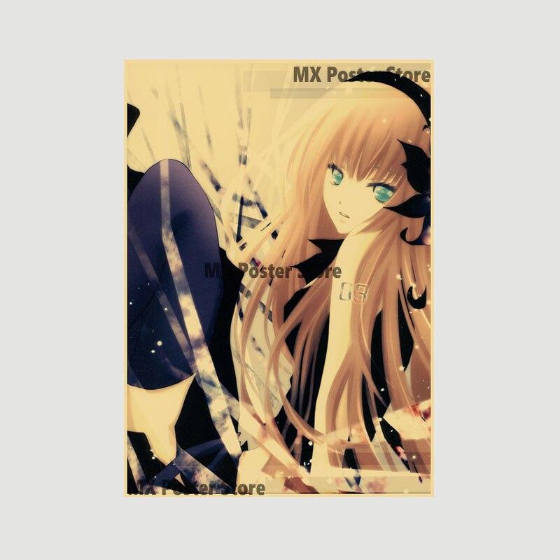 Аниме идол мультфильм певец Мику плакат HD печать крафт-бумага ретро настенные художественные фотографии спальня декоративная живопись домашний декор подарки