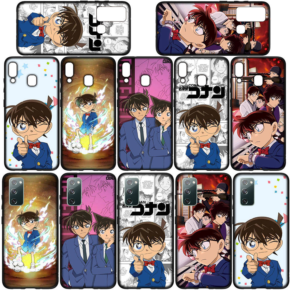 Чехол для iPhone 16 15 Xiaomi Redmi Note 14 13 12 11 Pro Max X 8 9 16e Samsung Galaxy S25 S24 S23 Moto A4 OPPO Huawei Аниме Детектив Конан Чехол для телефона