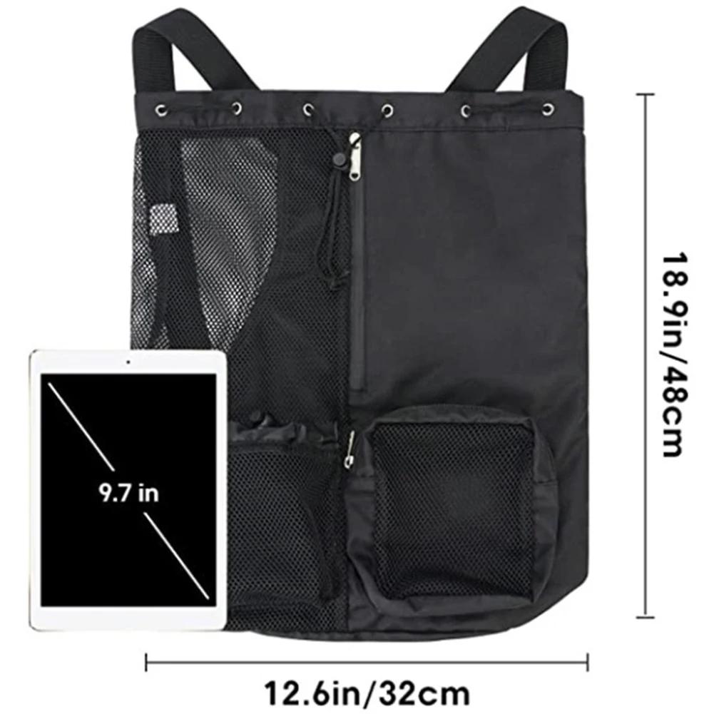 Drawstring Beach Storage Bag Sports Backpacks Basketball Bag Men Women Beach Backpacks Summer Swim Rucksack Mesh Sports Bag