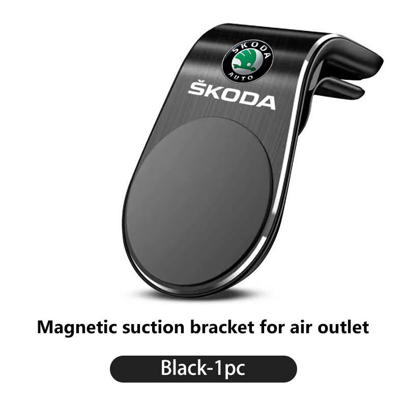 sfrab5 Car Magnetic L-Type Phone Holder Car Smart Phone Stand Clip For Skoda Kamiq Karoq Octavia 2 3 Rapid Scala Kami Fabia VII VRS